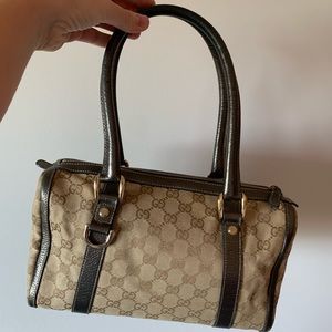 Gucci Canvas Abbey Boston Bag